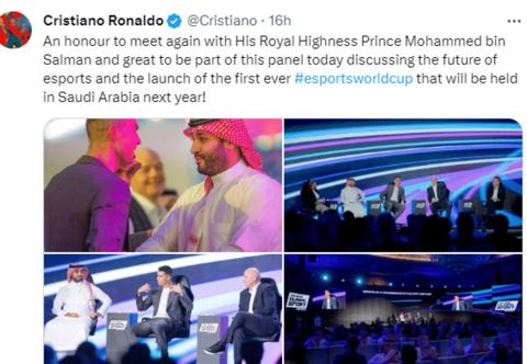 لقاء كريستيانو رونالدو بولي العهد السعودي يتصدر